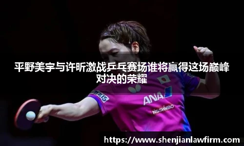 平野美宇与许昕激战乒乓赛场谁将赢得这场巅峰对决的荣耀